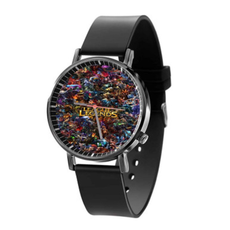 League of Legends All Characters Collage Black Quartz Watch Unisex With Premium Gift Box