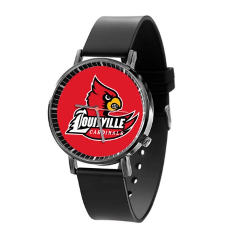 Louisville Cardinals Black Quartz Watch Unisex With Premium Gift Box