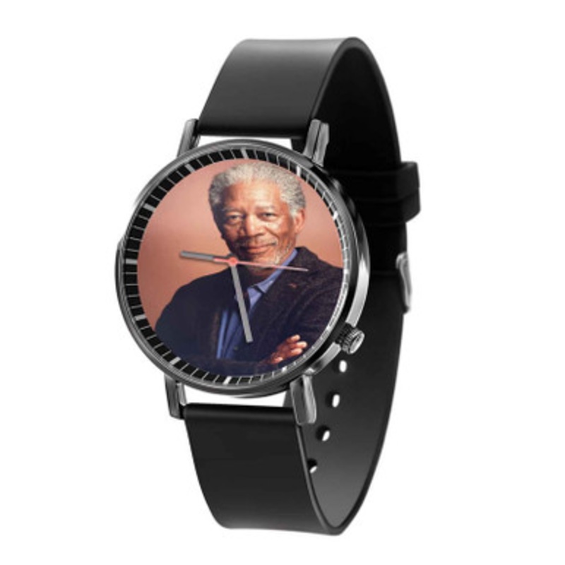 Morgan Freeman Black Quartz Watch Unisex With Premium Gift Box