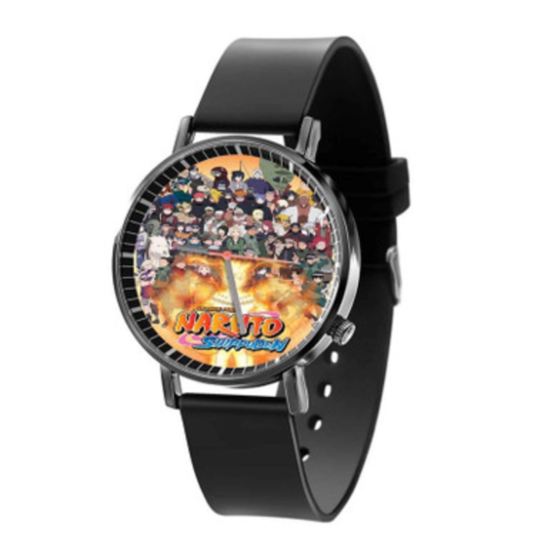 Naruto Shippuden Characters Black Quartz Watch Unisex With Premium Gift Box