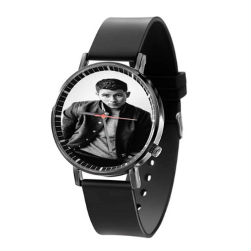 Nick Jonas Black Quartz Watch Unisex With Premium Gift Box