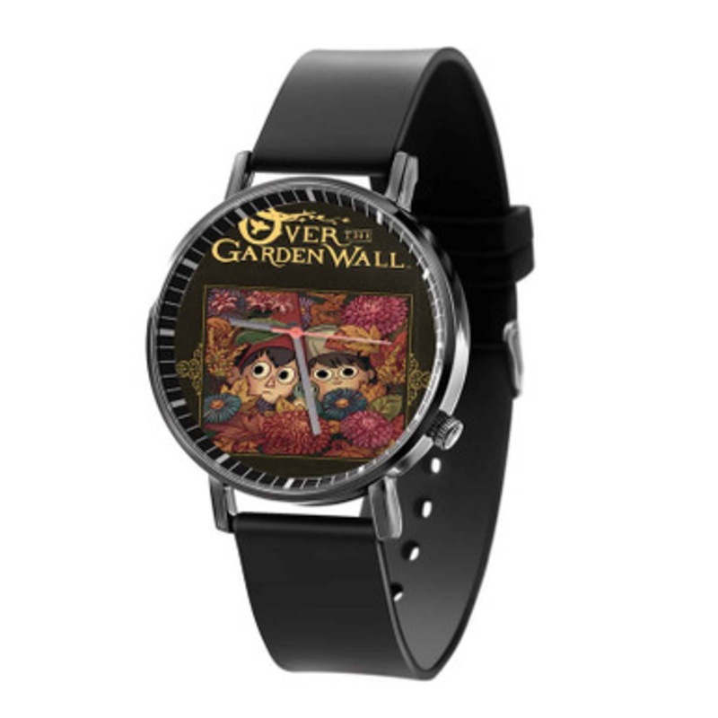 Over The Garden Wall Flowers Black Quartz Watch Unisex With Premium Gift Box