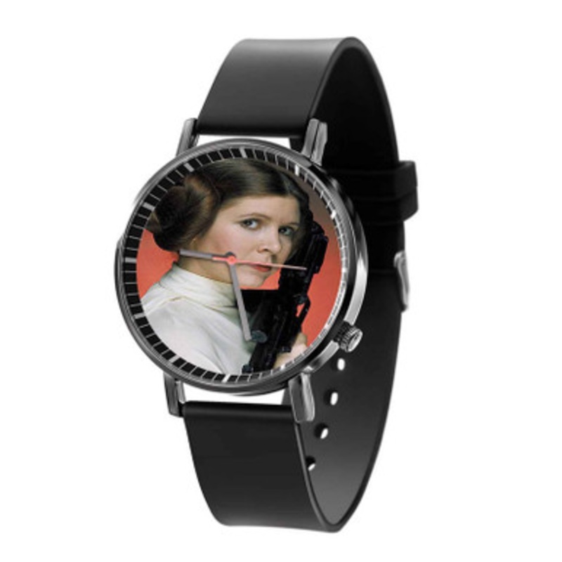 Princess Leia Star Wars The Force Awakens Unisex Black Quartz Watch With Premium Gift Box