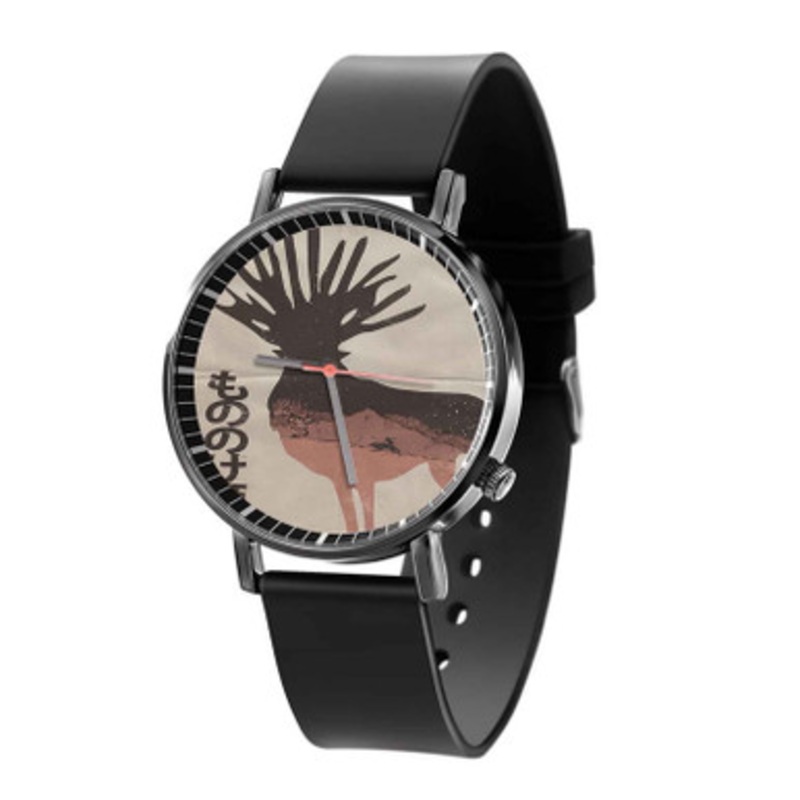 Princess Mononoke Art Black Quartz Watch Unisex With Premium Gift Box
