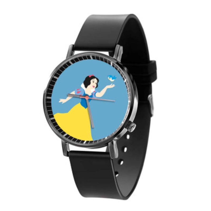 Princess Snow White Disney Black Quartz Watch Unisex With Premium Gift Box