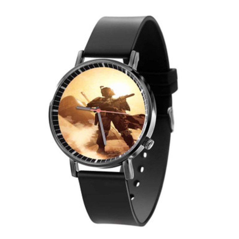 Star Wars Boba Fett Black Quartz Watch Unisex With Premium Gift Box