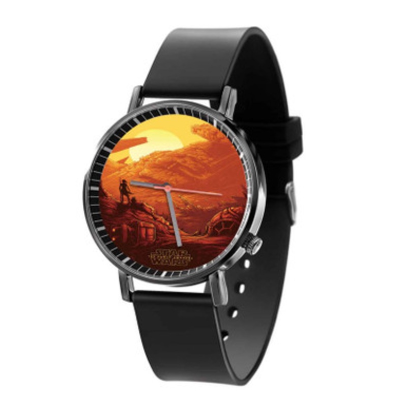 Star Wars The Force Awakens 2 Black Quartz Watch Unisex With Premium Gift Box