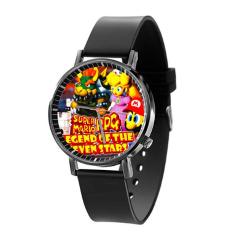 Super Mario RPG Legend of The Seven Stars Black Quartz Watch Unisex With Premium Gift Box