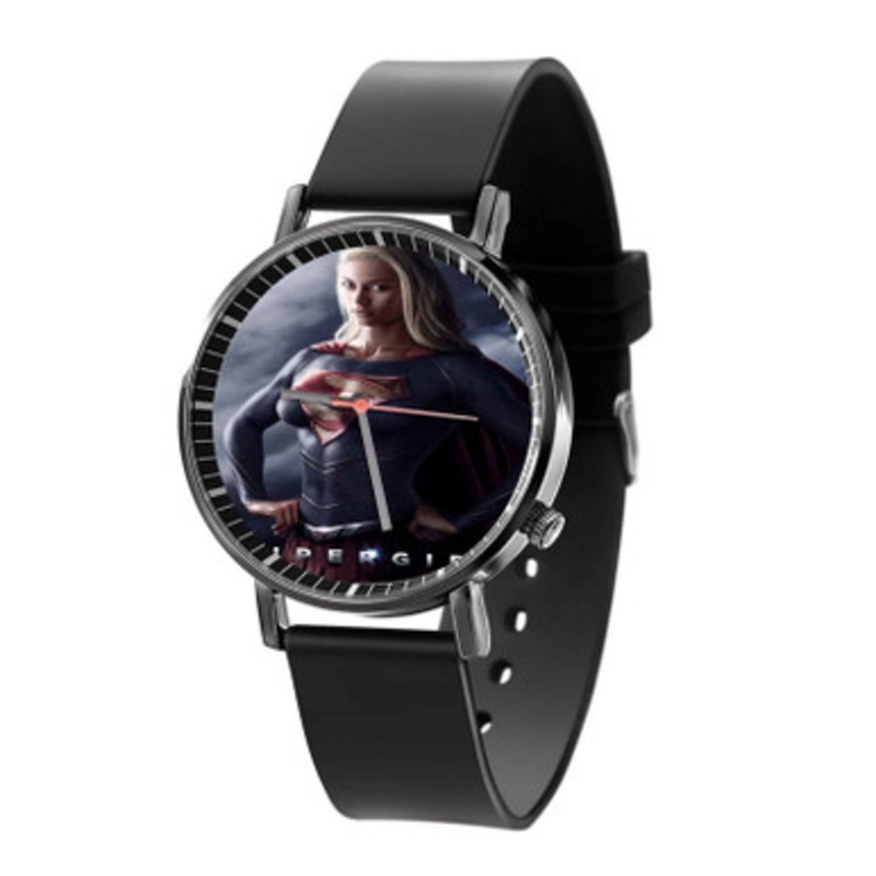 Supergirl Beautiful Black Quartz Watch Unisex With Premium Gift Box
