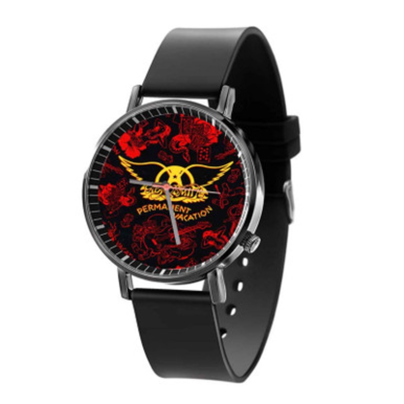 Aerosmith Permanent Vacation Unisex Black Quartz Watch With Premium Gift Box