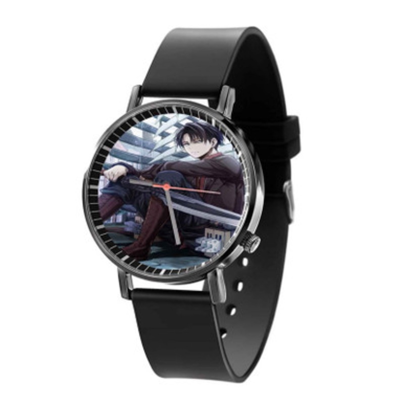 Attack on Titan Levi Sword Black Quartz Watch Unisex With Premium Gift Box