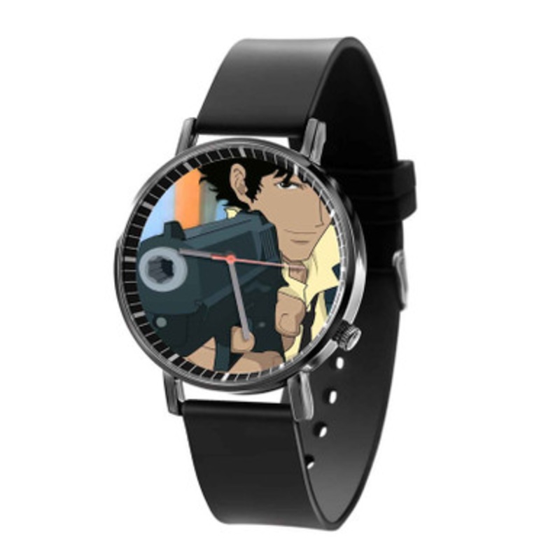 Cowboy Bebop With Gun Black Quartz Watch Unisex With Premium Gift Box