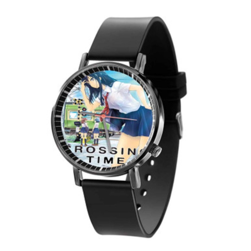 Crossing Time Black Quartz Watch With Premium Gift Box for Unisex