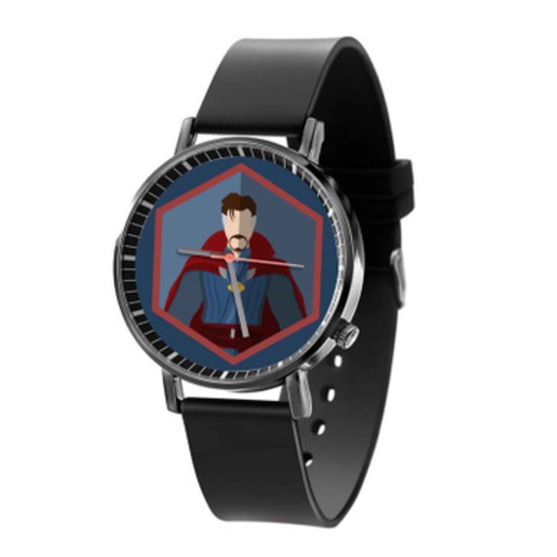 Doctor Strange The Avengers Black Quartz Watch Unisex With Premium Gift Box
