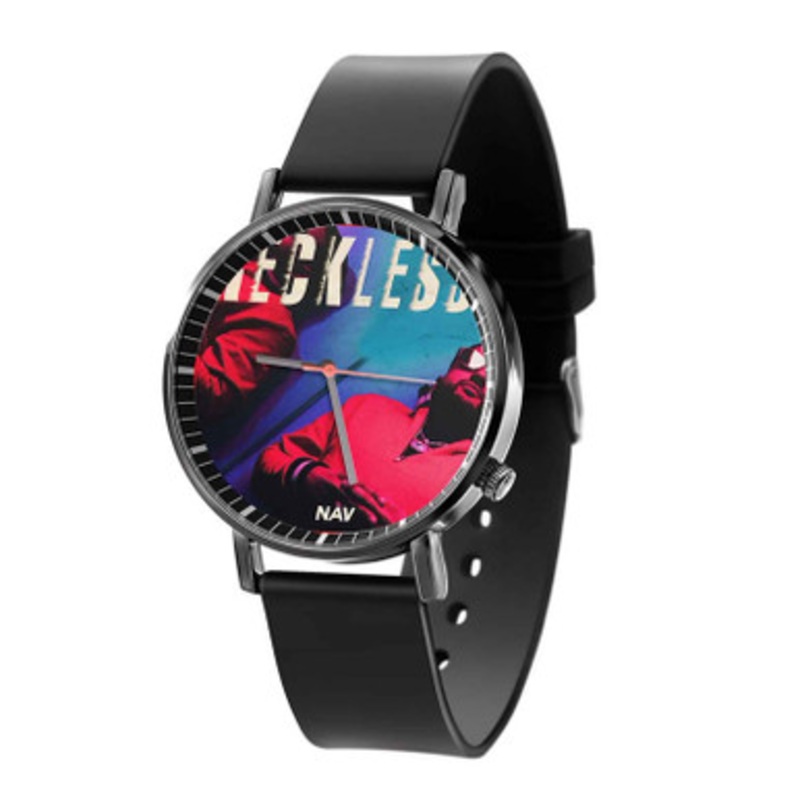 Faith Nav Feat Quavo Black Quartz Watch With Premium Gift Box for Unisex