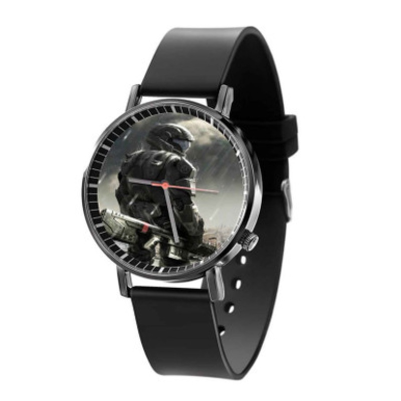 Halo 5 Black Quartz Watch Unisex With Premium Gift Box