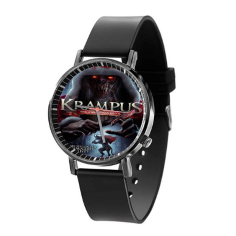 Krampus The Christmas Devil Black Quartz Watch Unisex With Premium Gift Box