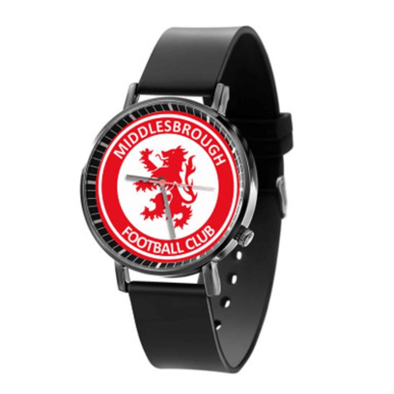 Middlesbrough FC Black Quartz Watch Unisex With Premium Gift Box