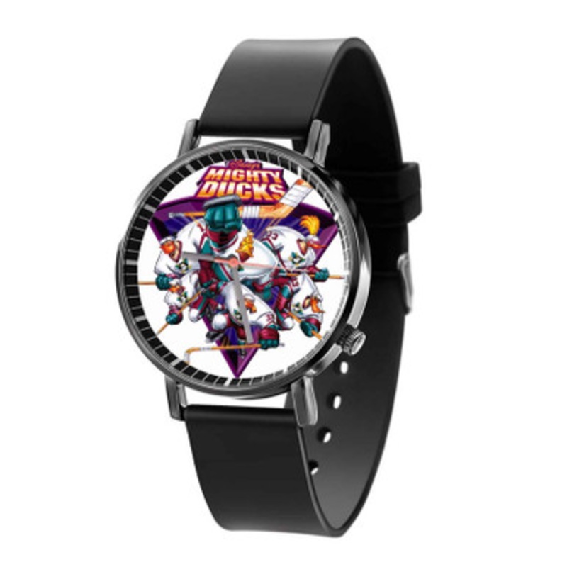 Mighty Ducks Cartoon Black Quartz Watch With Premium Gift Box for Unisex