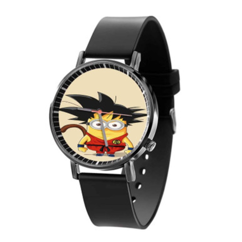 Minions Goku Dragon Ball Z Black Quartz Watch Unisex With Premium Gift Box
