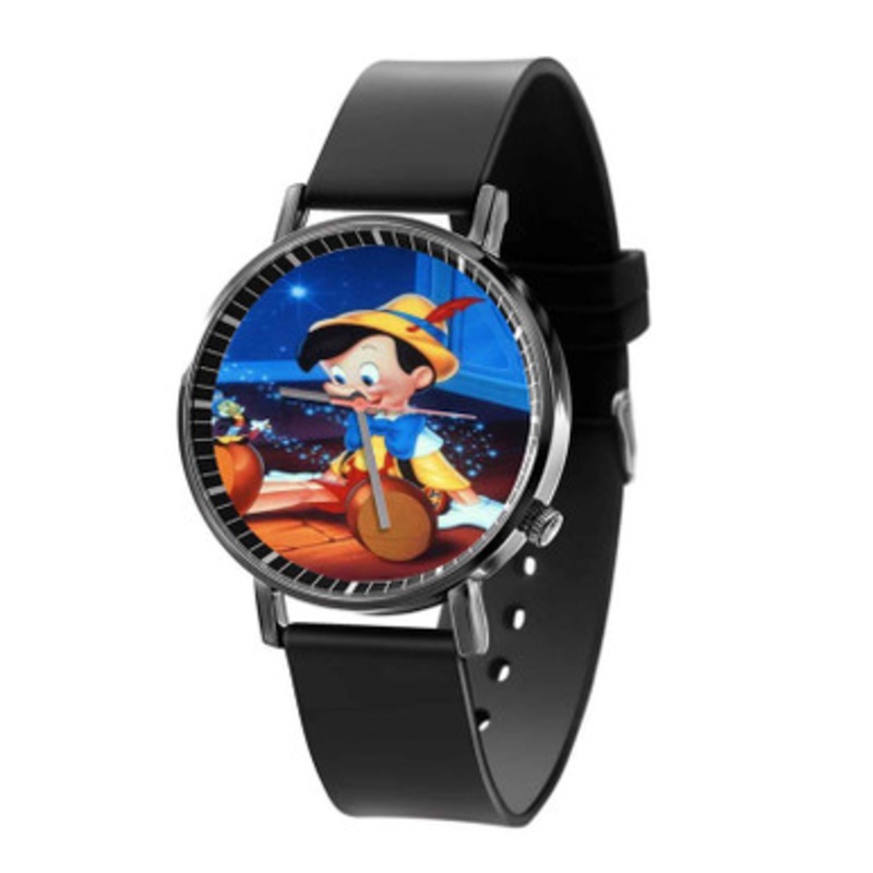 Pinocchio Disney Black Quartz Watch Unisex With Premium Gift Box