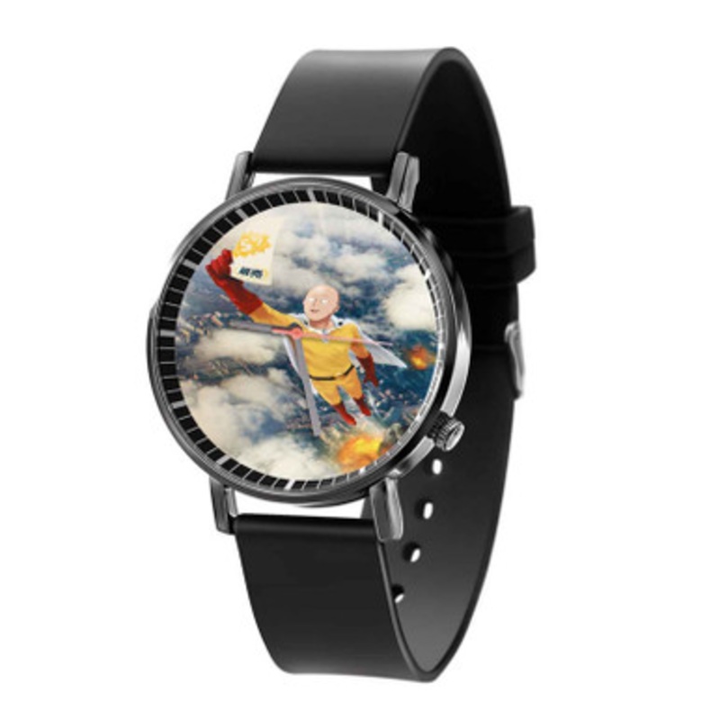 Saitama Sensei Sale One Punch Man Unisex Black Quartz Watch With Premium Gift Box