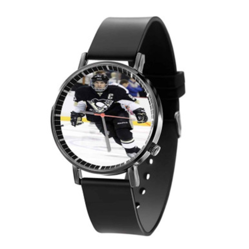 Sidney Crosby Arts Unisex Black Quartz Watch With Premium Gift Box