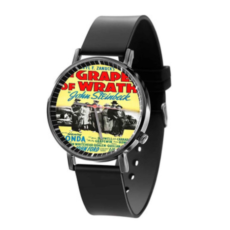 The Grapes of Wrath Black Quartz Watch Unisex With Premium Gift Box