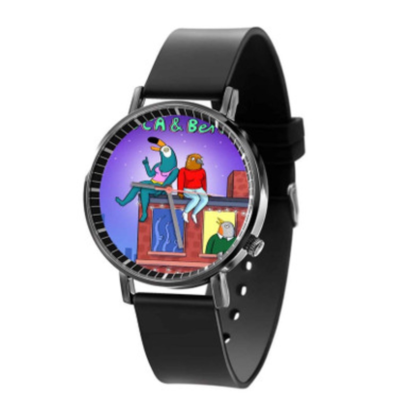 Tuca Bertie Black Quartz Watch Unisex With Premium Gift Box