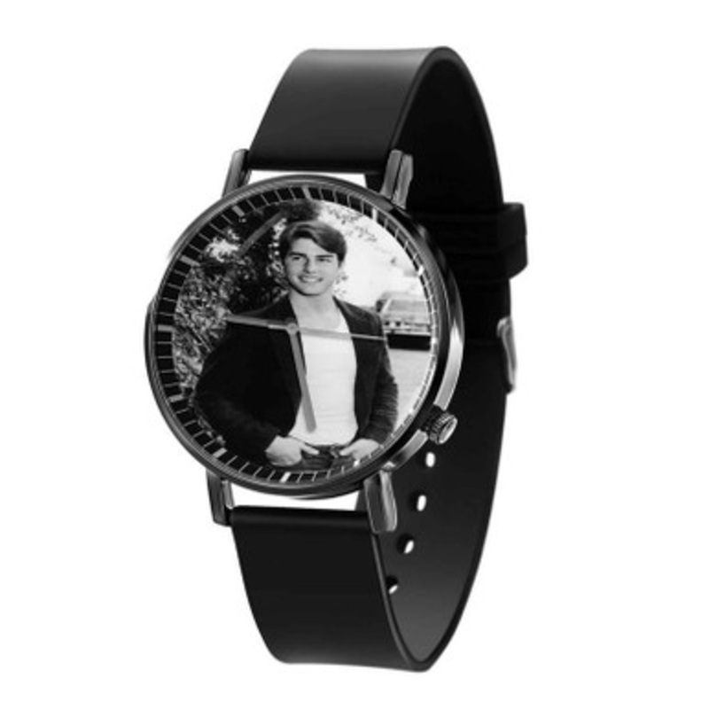 Young Tom Cruise Smile Black Quartz Watch Unisex With Premium Gift Box