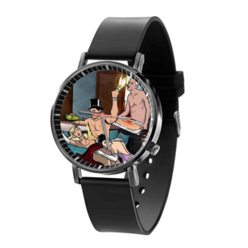 Archer Party Black Quartz Watch Unisex With Premium Gift Box