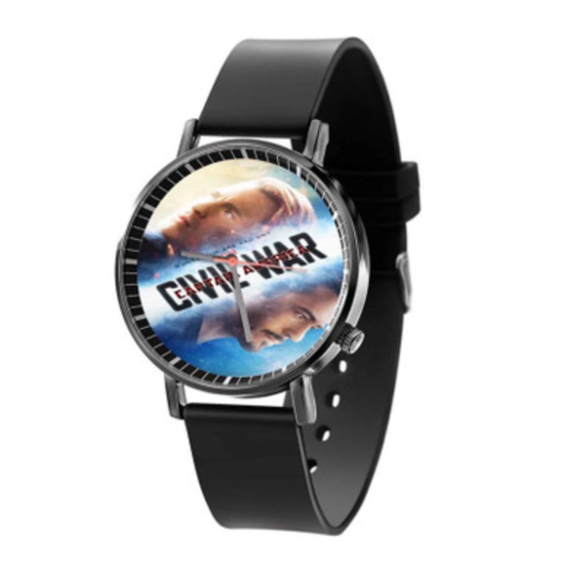 Civil War Black Quartz Watch Unisex With Premium Gift Box