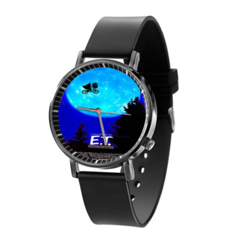 E T The Extra Terrestrial Black Quartz Watch Unisex With Premium Gift Box
