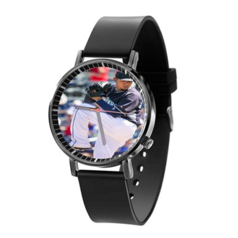 Felix Hernandez MLB Black Quartz Watch Unisex With Premium Gift Box