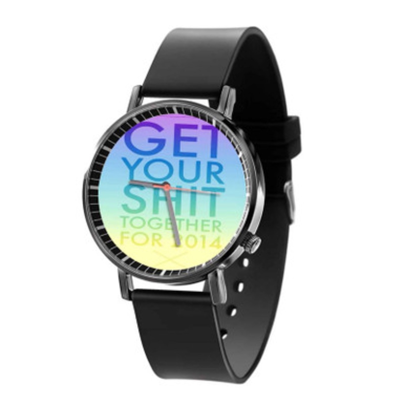 Get Your Shits Together Rick and Morty Black Quartz Watch Unisex With Premium Gift Box