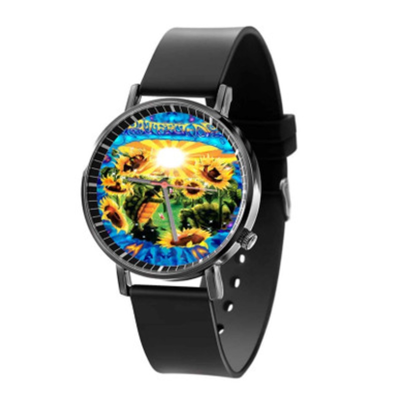 Grateful Dead Terrapin Sunflower POSTER Black Quartz Watch Unisex With Premium Gift Box