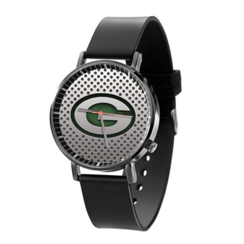 Green Bay Packers NFL Black Quartz Watch Unisex With Premium Gift Box