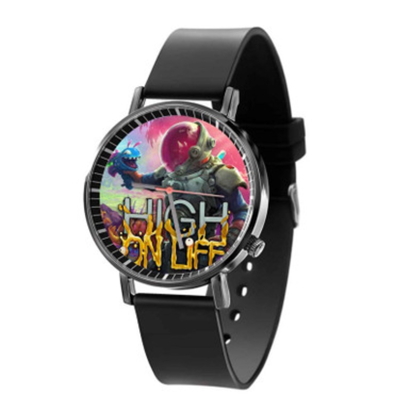 High on Life Game Black Quartz Watch With Premium Gift Box for Unisex