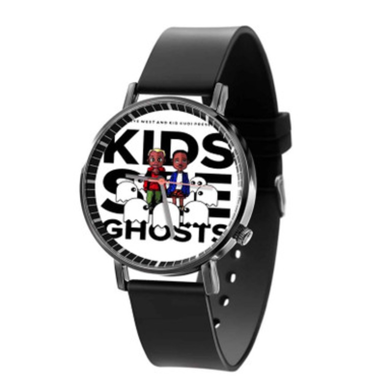 Kanye West Kid Cudi Kids See Ghosts Black Quartz Watch With Premium Gift Box for Unisex