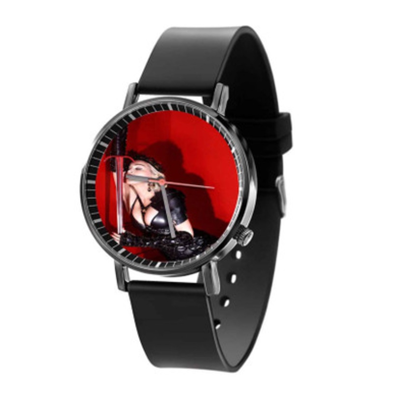 Madonna Rebel Heart Tour Red Sword Black Quartz Watch Unisex With Premium Gift Box