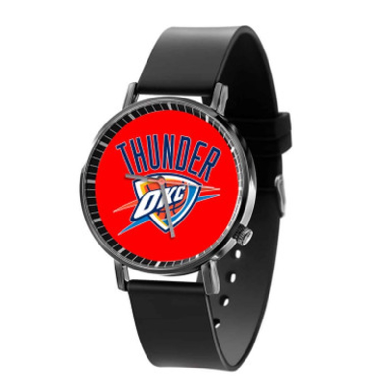 Oklahoma City Thunder NBA Art Black Quartz Watch Unisex With Premium Gift Box