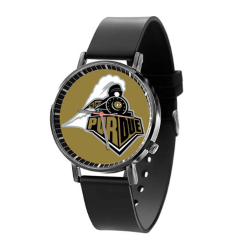 Purdue Boilermakers Art Black Quartz Watch Unisex With Premium Gift Box