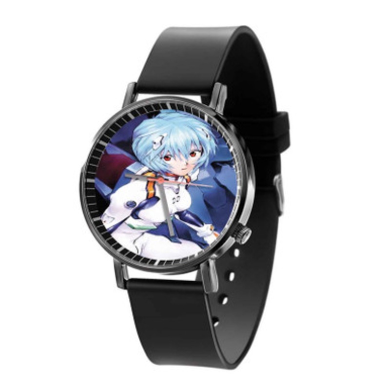 Rei Ayanami Neon Genesis Evangelion Unisex Black Quartz Watch With Premium Gift Box