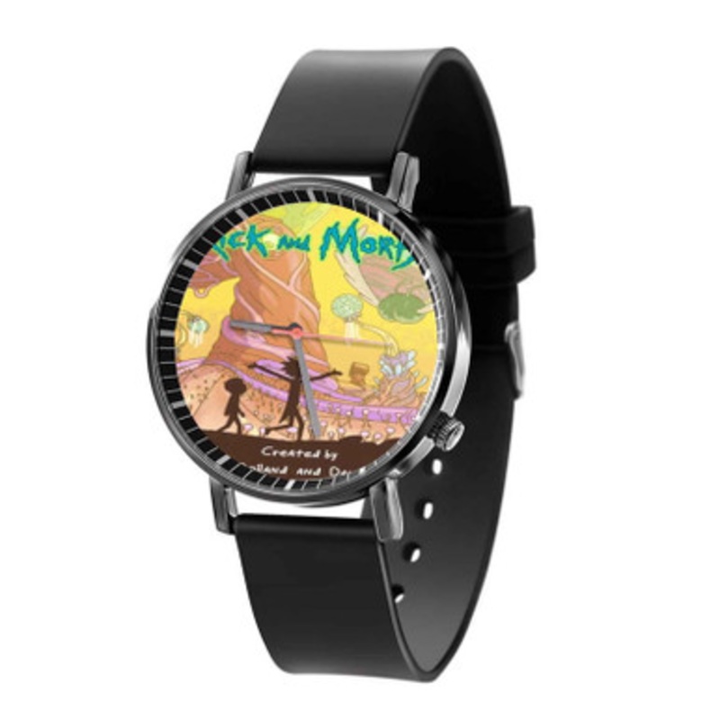 Rick and Morty Cartoon Black Quartz Watch Unisex With Premium Gift Box