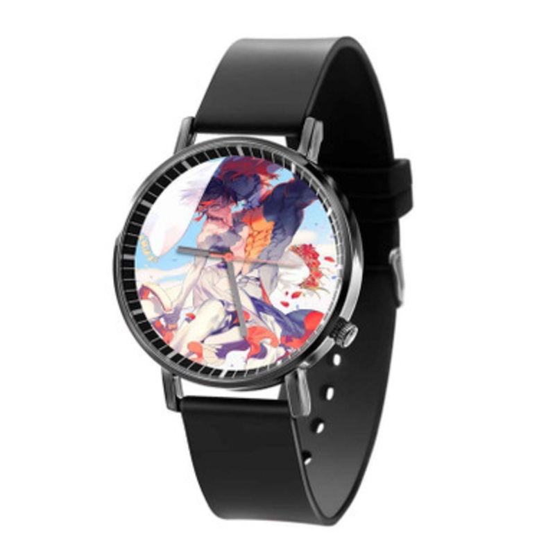 Ryuko and Senketsu Black Quartz Watch Unisex With Premium Gift Box