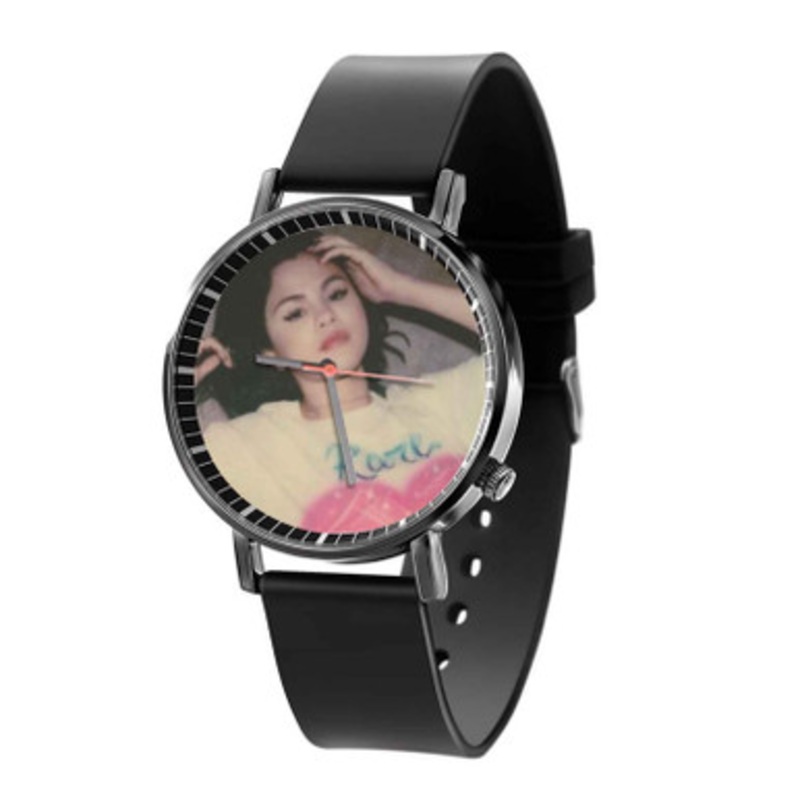 Selena Gomez Rare Black Quartz Watch Unisex With Premium Gift Box