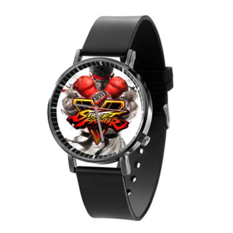 Street Fighter V Testando a Demo Black Quartz Watch Unisex With Premium Gift Box