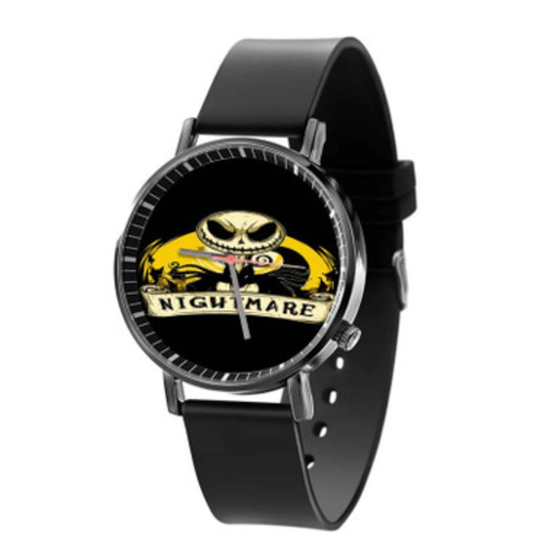 The Nightmare Before Christmas Jack Print Black Quartz Watch Unisex With Premium Gift Box