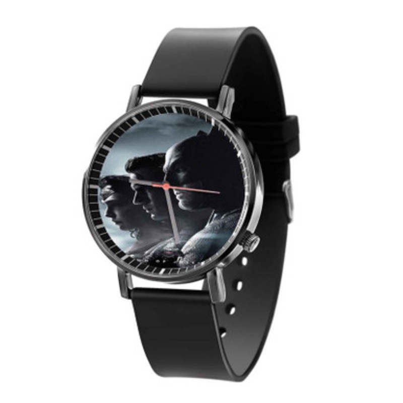 Batman Superman Wonder Woman Black Quartz Watch Unisex With Premium Gift Box