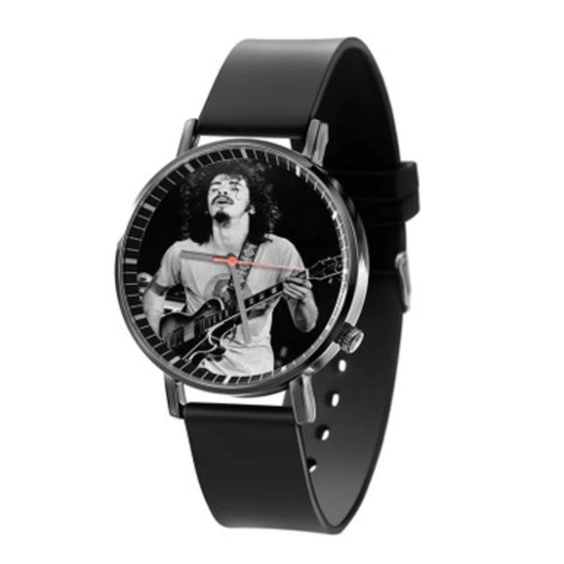 Carlos Santana Print Black Quartz Watch Unisex With Premium Gift Box